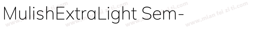 MulishExtraLight Sem字体转换